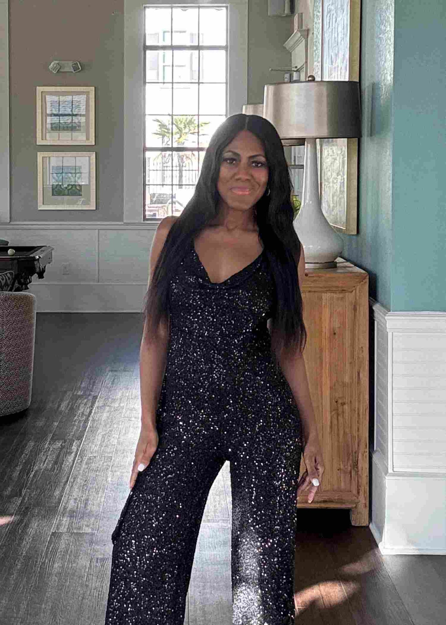 Sequin Tail Jumpsuit