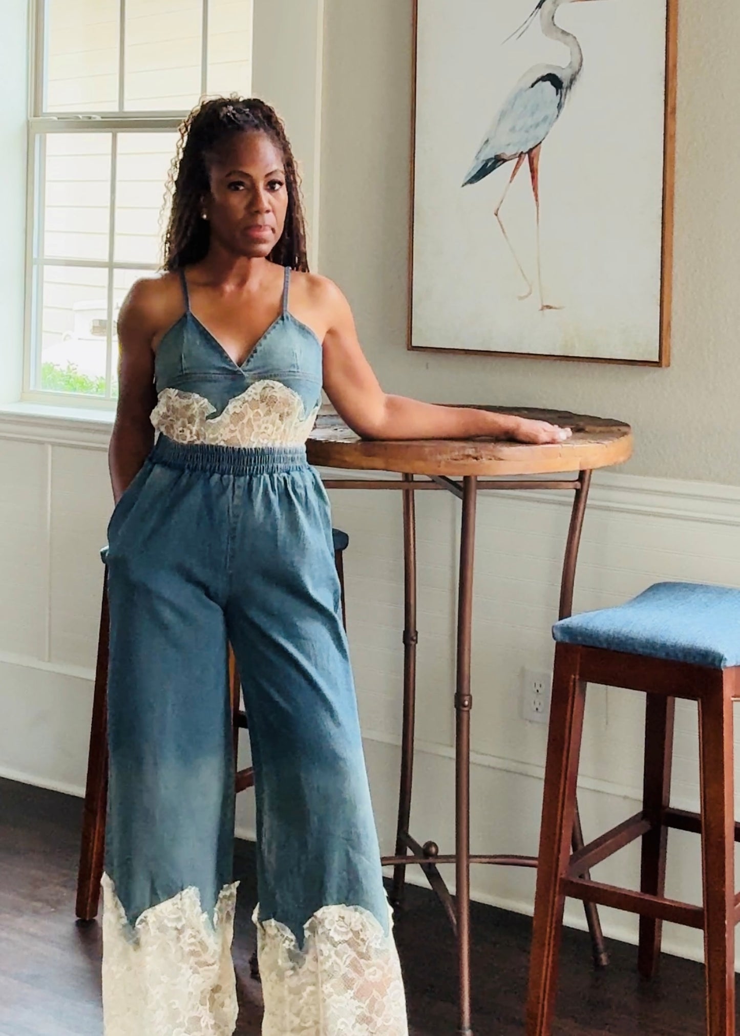 Plus Denim Jumpsuit