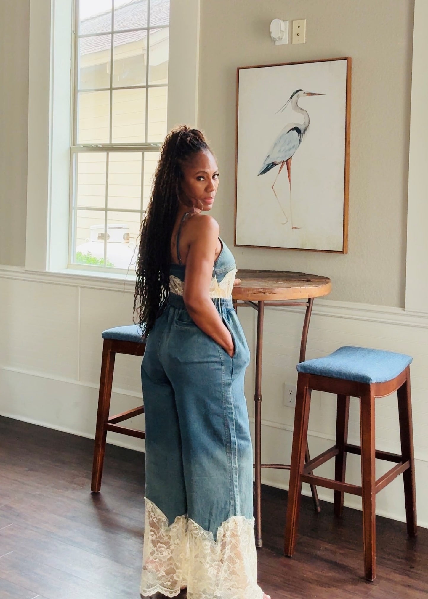 Plus Denim Jumpsuit