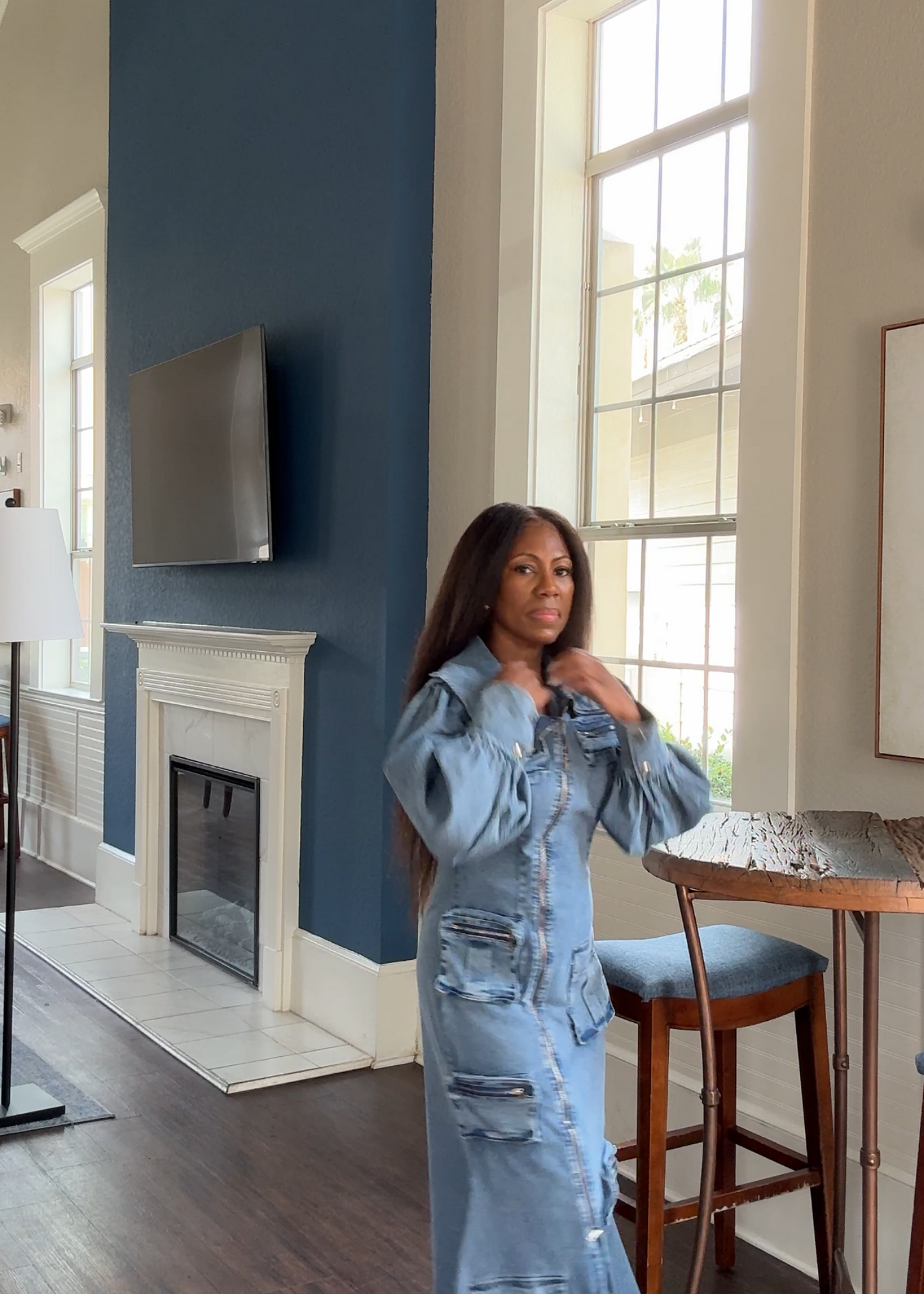 Denim Cargo Dress