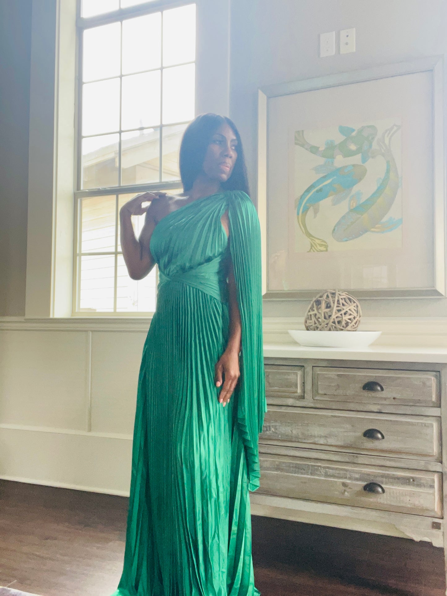 Pleated Maxi Dress
