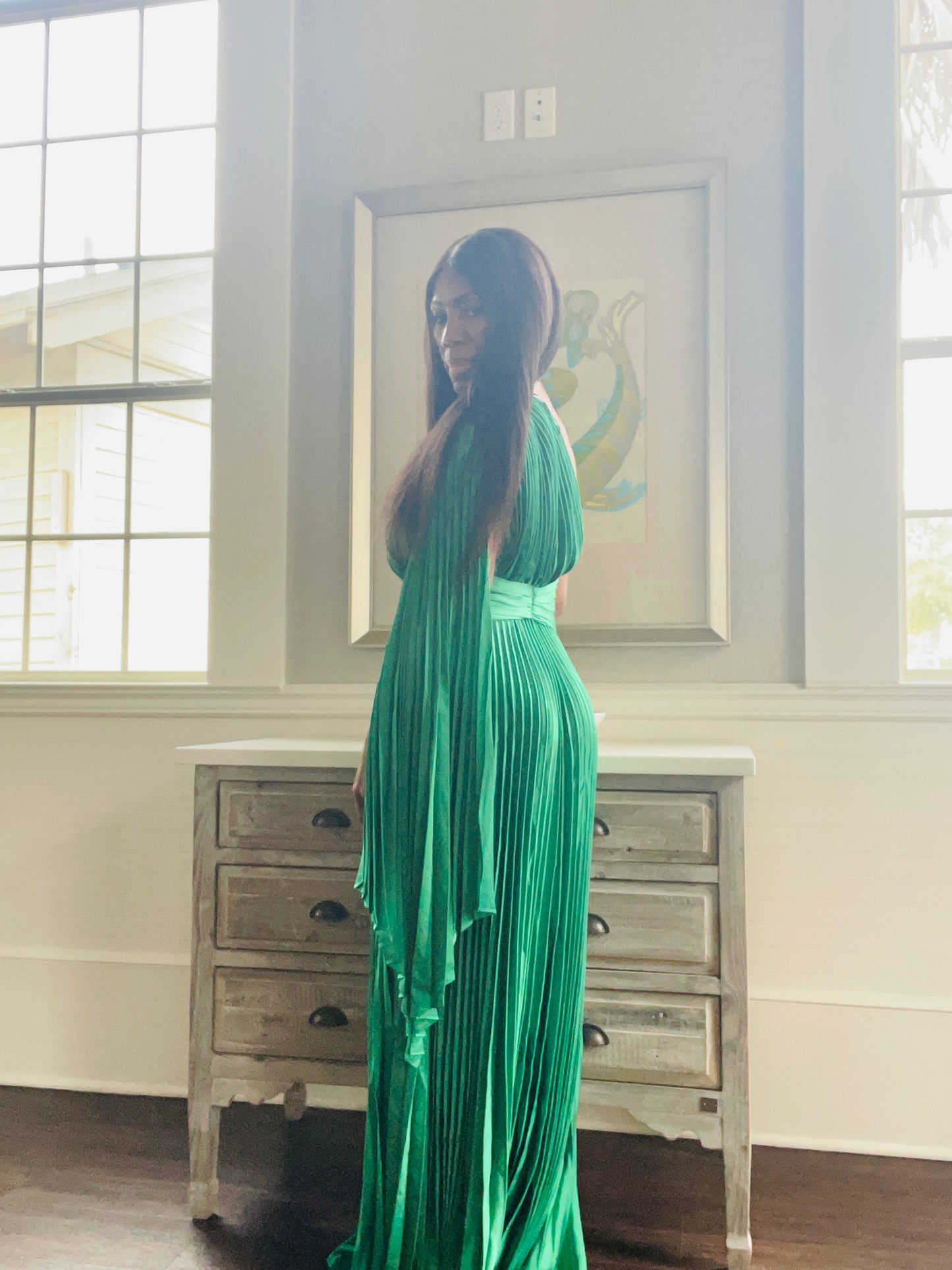 Pleated Maxi Dress