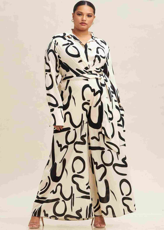 Shirt Tie Jumpsuit