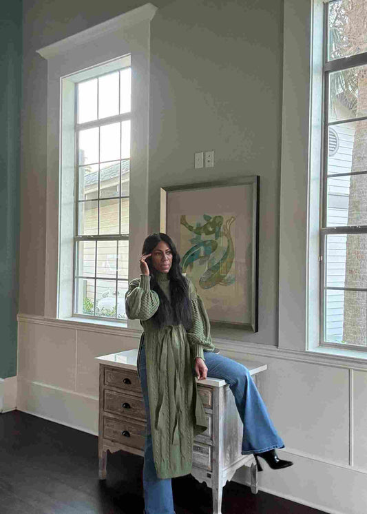 Long Knit Cardigan