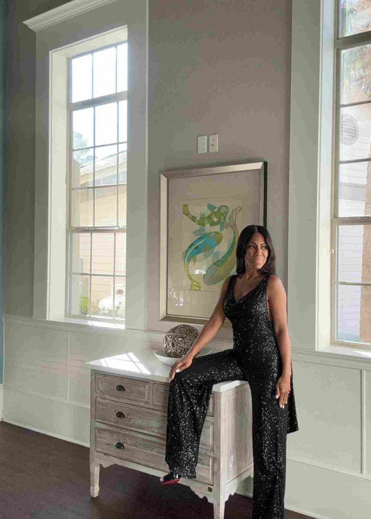 Sequin Tail Jumpsuit