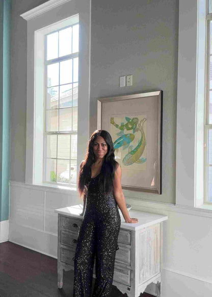 Sequin Tail Jumpsuit