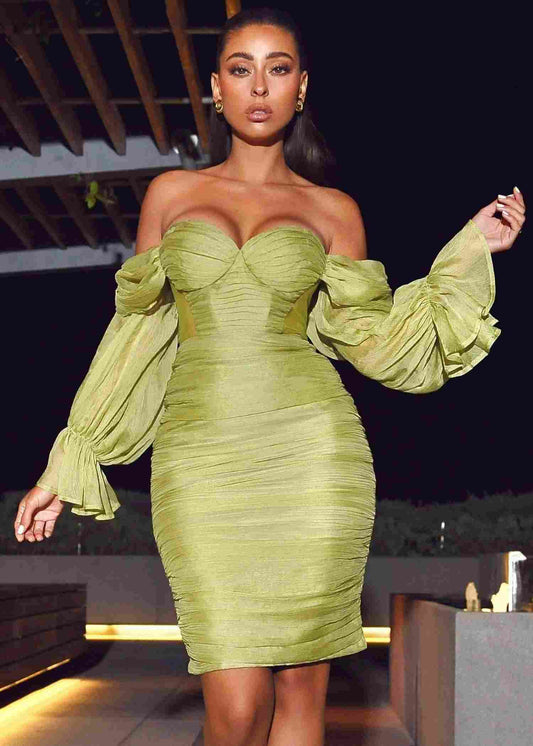 Silk Pleated Dress