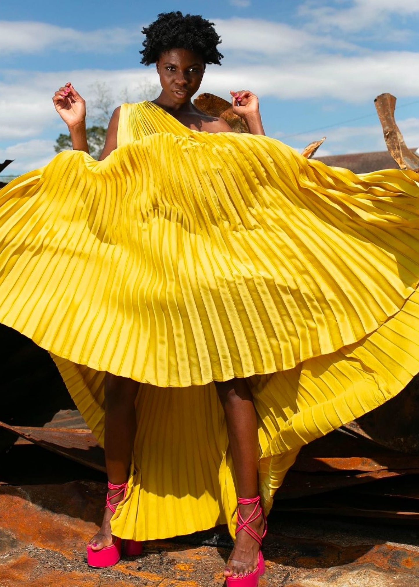 Pleated Maxi Dress