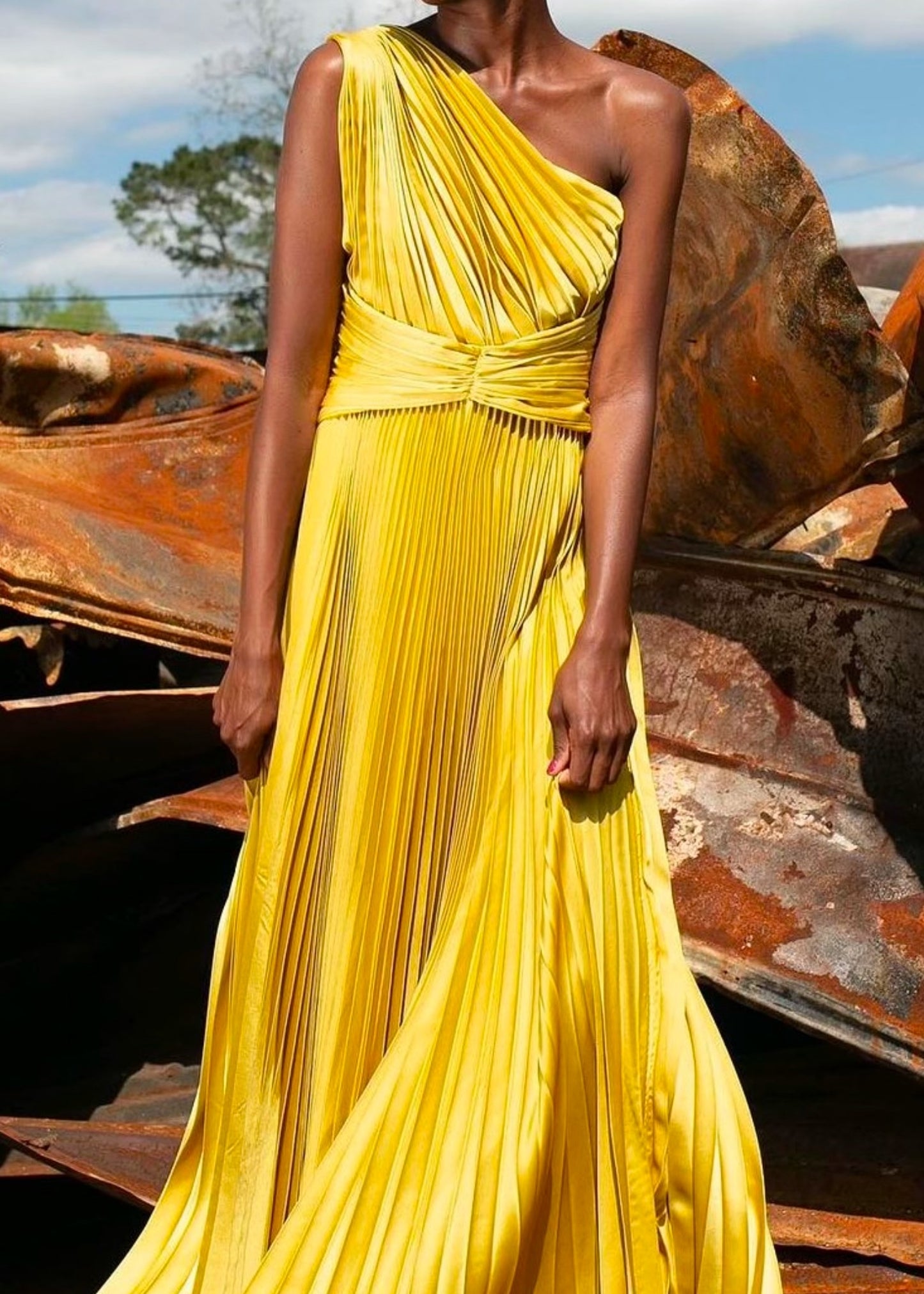 Pleated Maxi Dress
