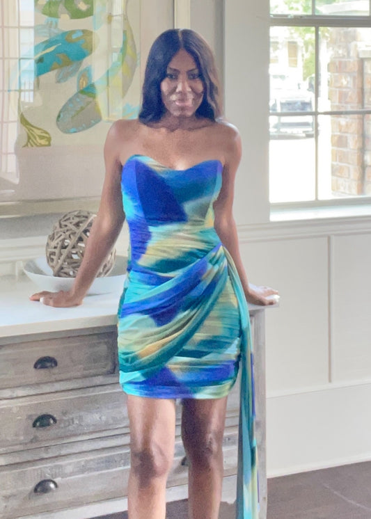 Mesh Drape Dress