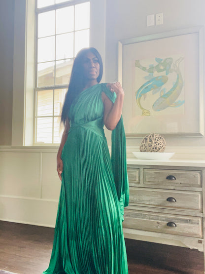 Pleated Maxi Dress