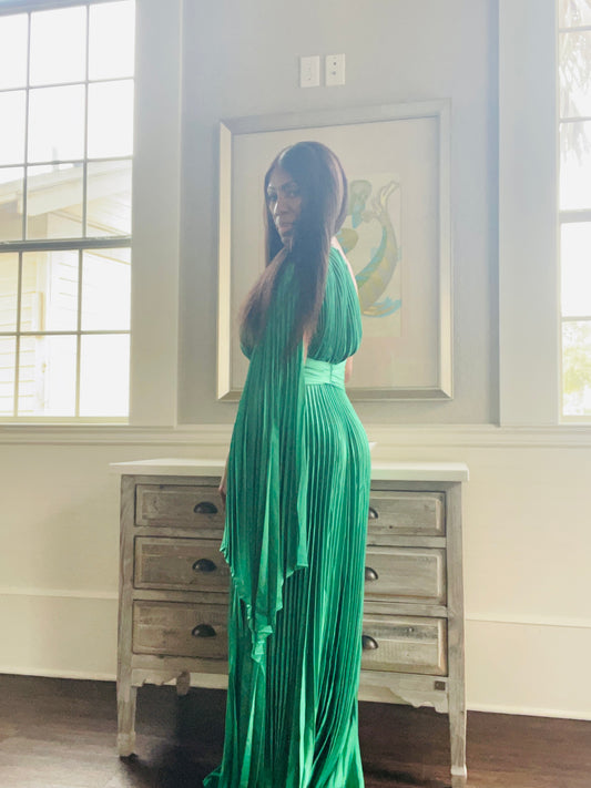 Pleated Maxi Dress