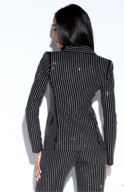 Crystal Blazer Pant Suit