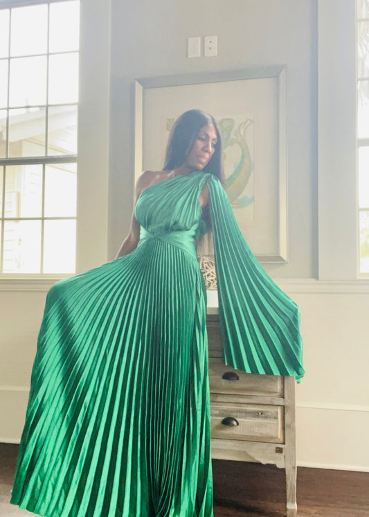 Pleated Maxi Dress